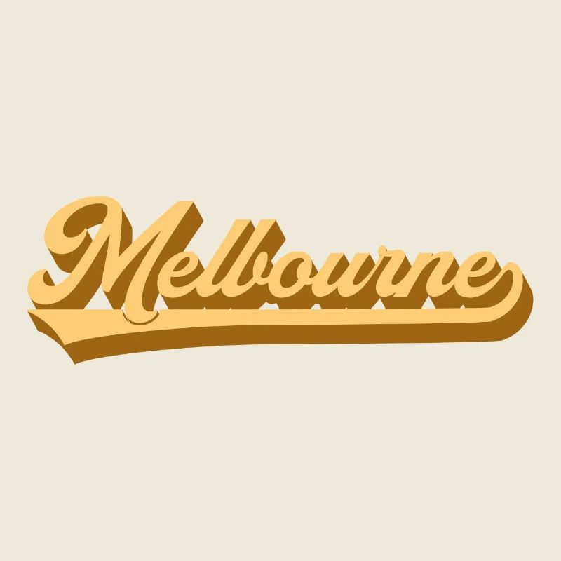 Police rétro Melbourne Gold