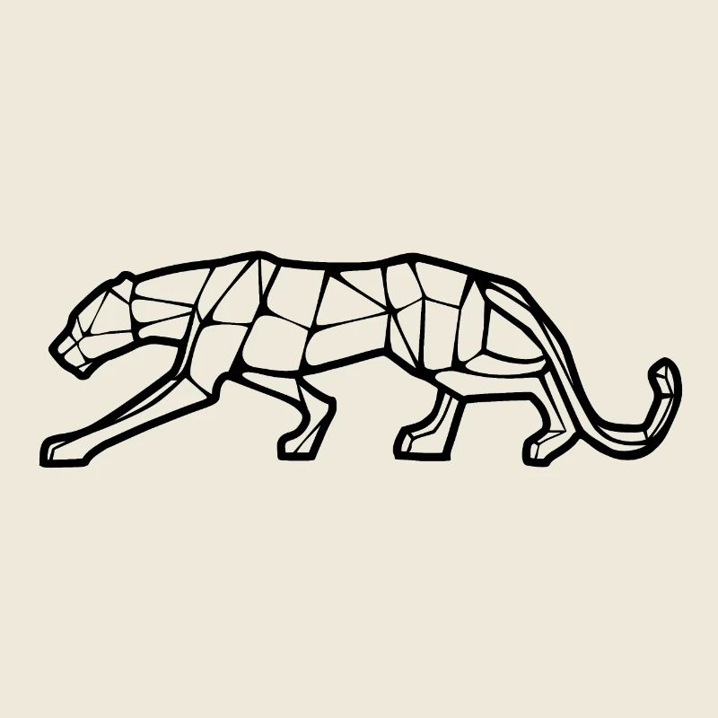 Geometrisches Design des Panthers
