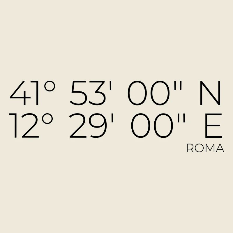 Coordinates Roma Italy