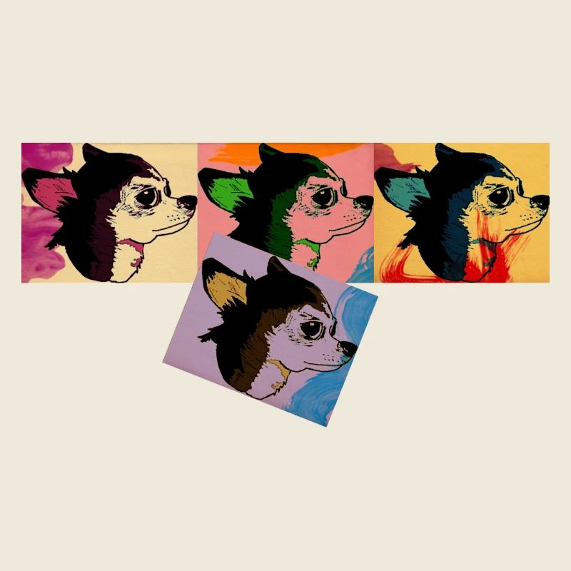 Portrait canin coloré de style pop art