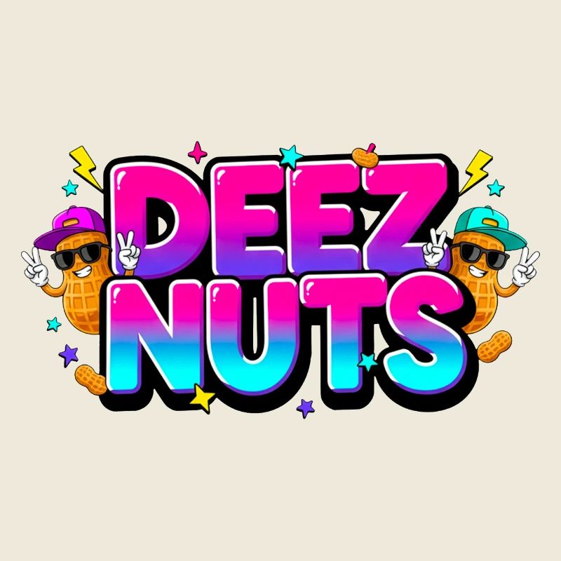 Deez Nuts - Graffiti drôle coloré