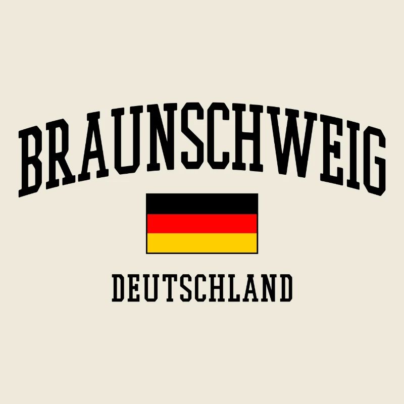 Braunschweig Text Deutschland Flagge