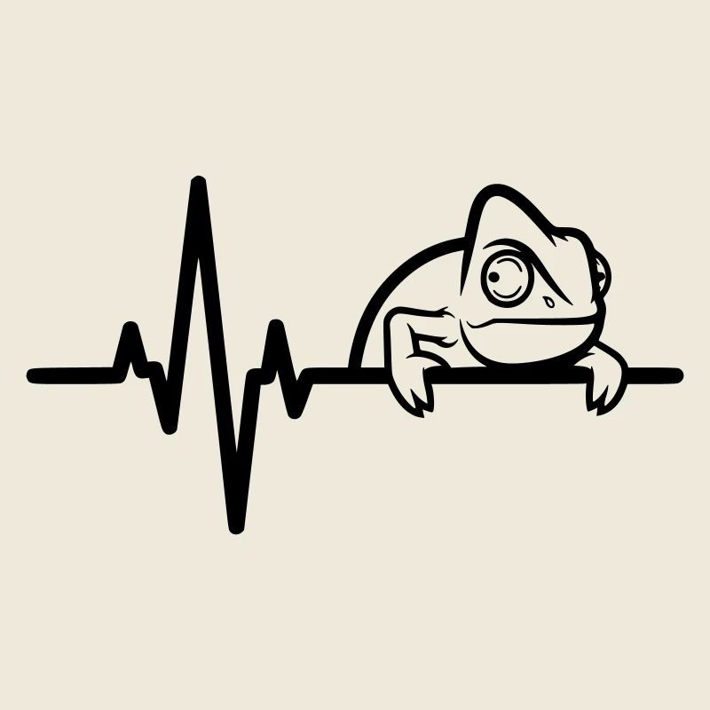 Chameleon in the heartbeat – lizard motif
