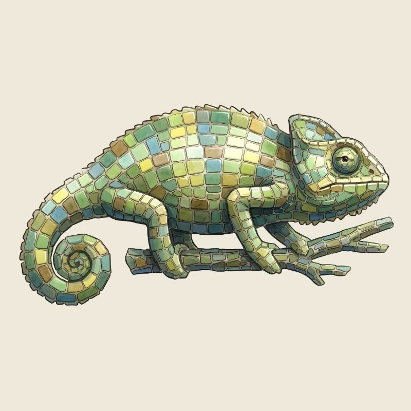 Chameleon Mosaic - Geometric for Reptile Fans