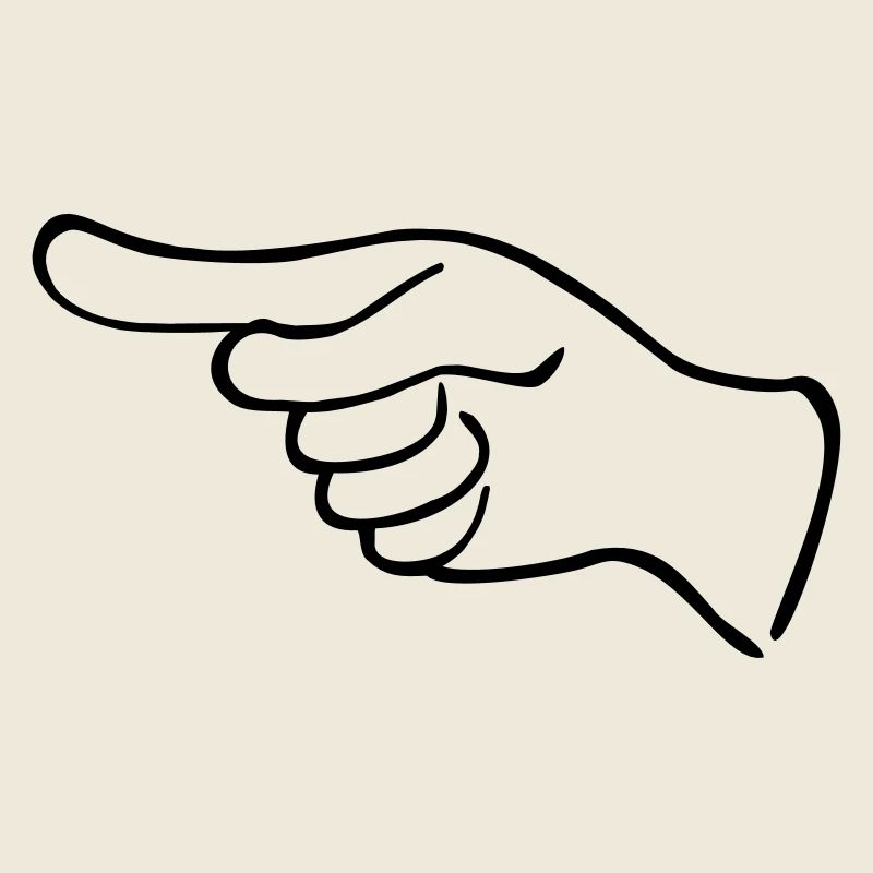 Eine hinweisende Hand