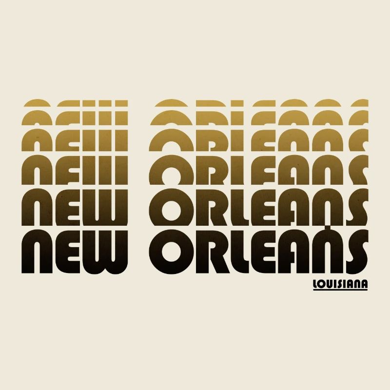 Golden Art Deco New Orleans Pattern