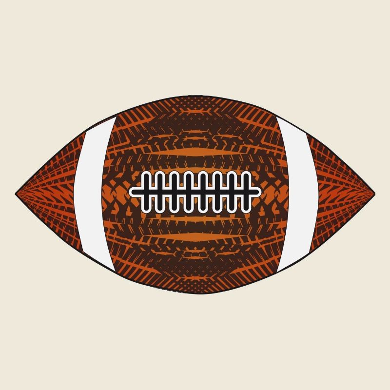 Rugby football with an unusual pattern