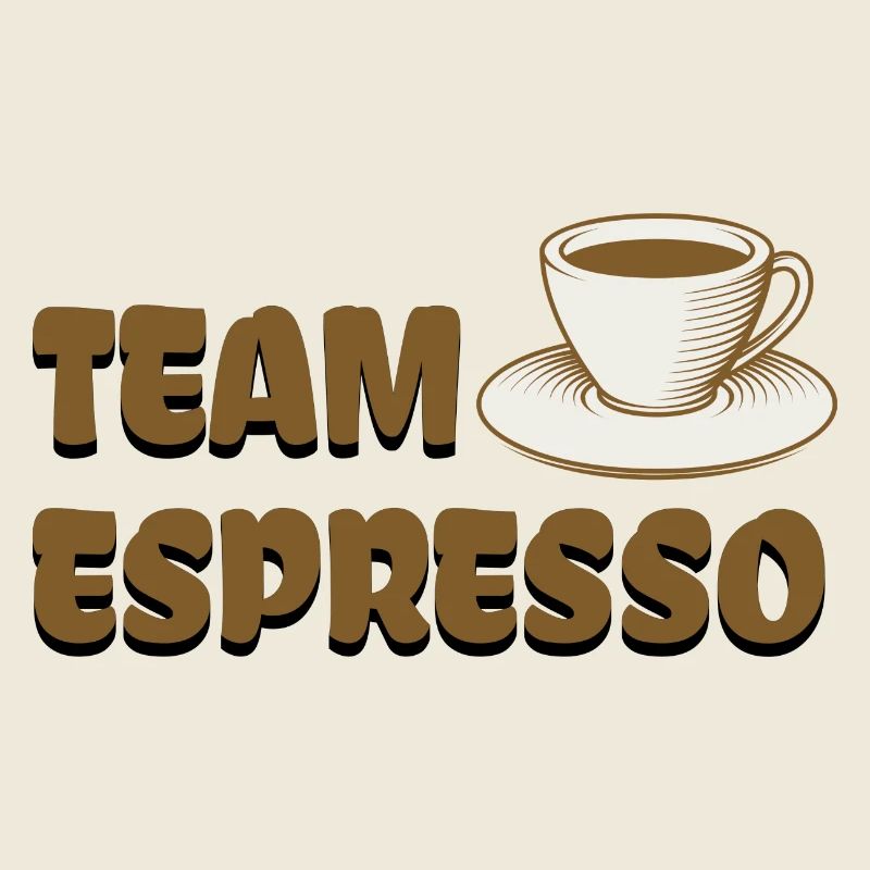 Team Espresso-cooles Kaffee Design.