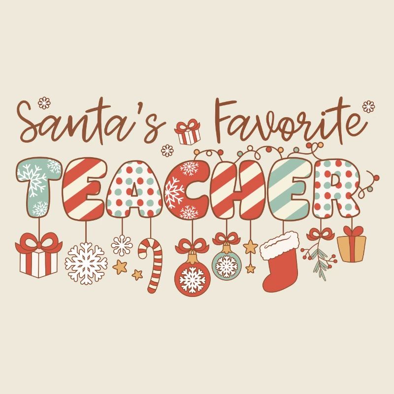 Weihnachten der Lieblingslehrer des Retro-Weihnachtsmanns