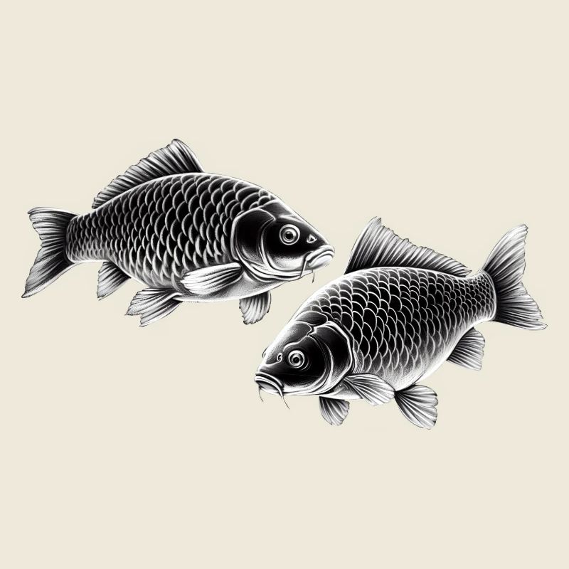 Carp chalk drawing