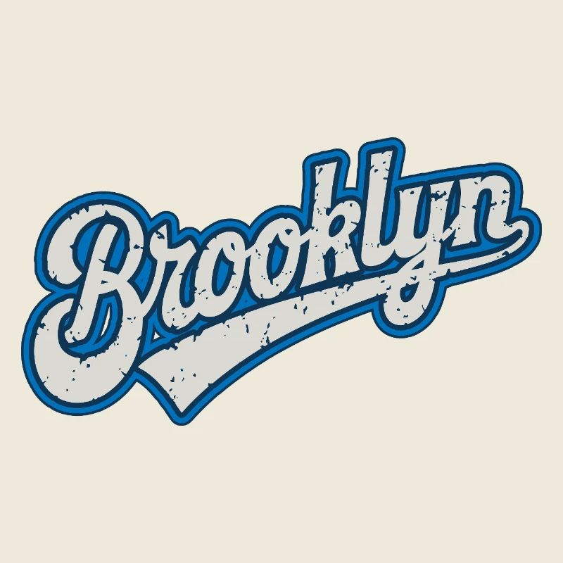 Graphisme Urbain Brooklyn en Ton Bleu