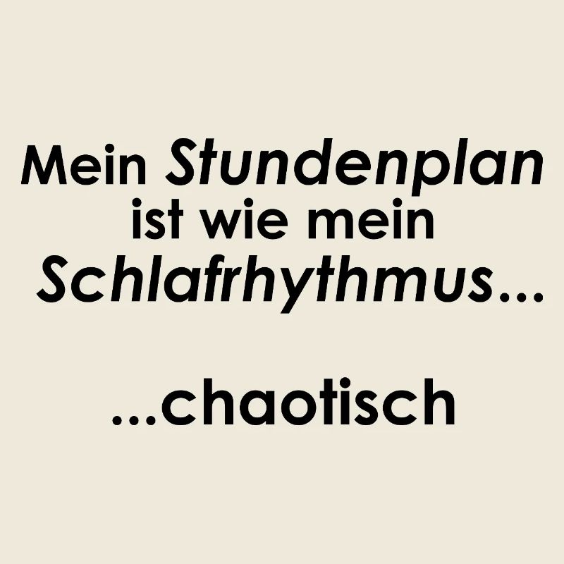 Unispruch "Schlafrhytmus" Geschenk, Studenten