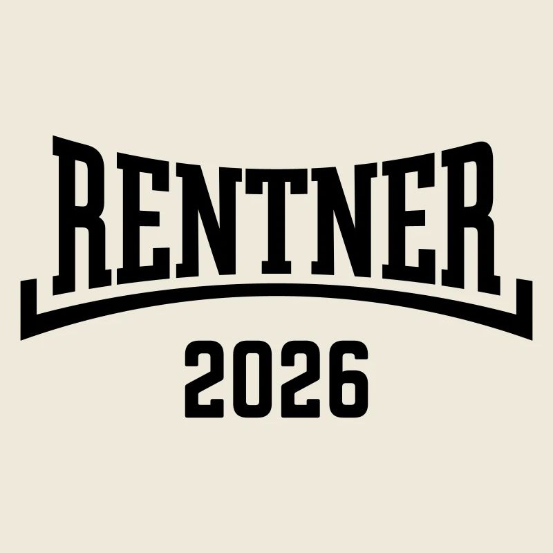 Pensionné 2026 (Rente / Retraite / Concave / Noir)