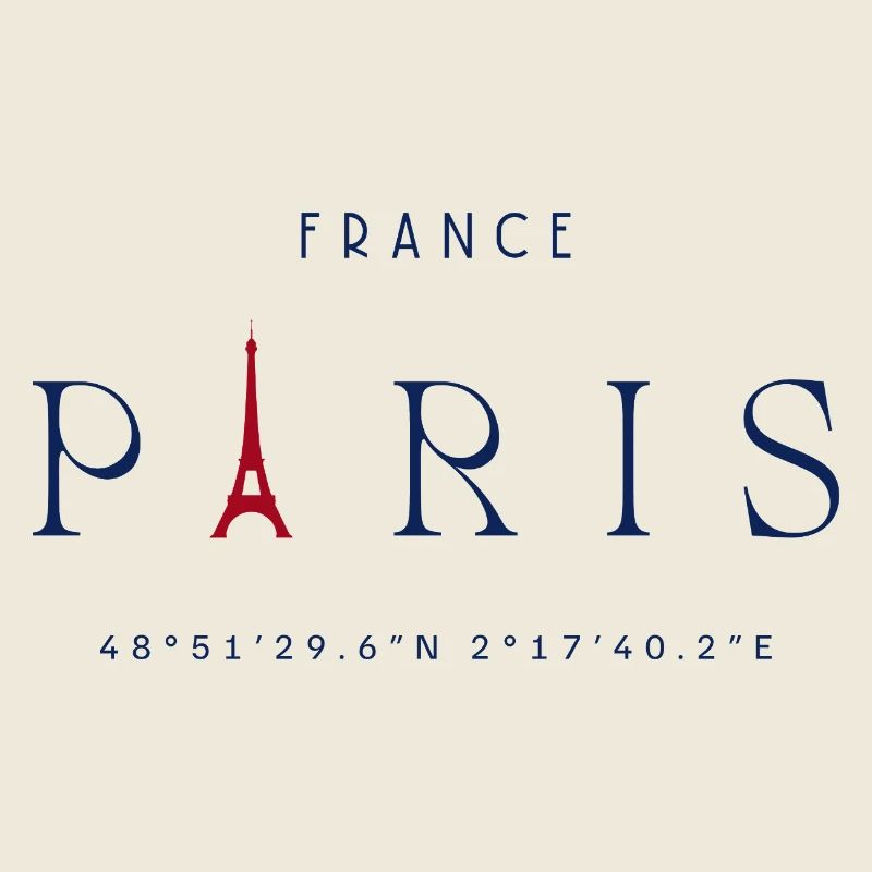 Pariser Blauer Eiffelturm Rot