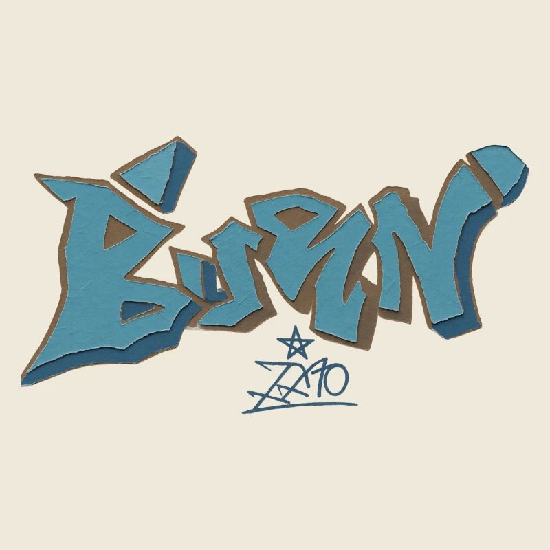 Berliner Graffiti Blau Outline