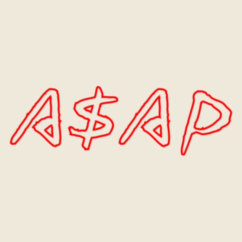 ASAP Neon Sketch Rot