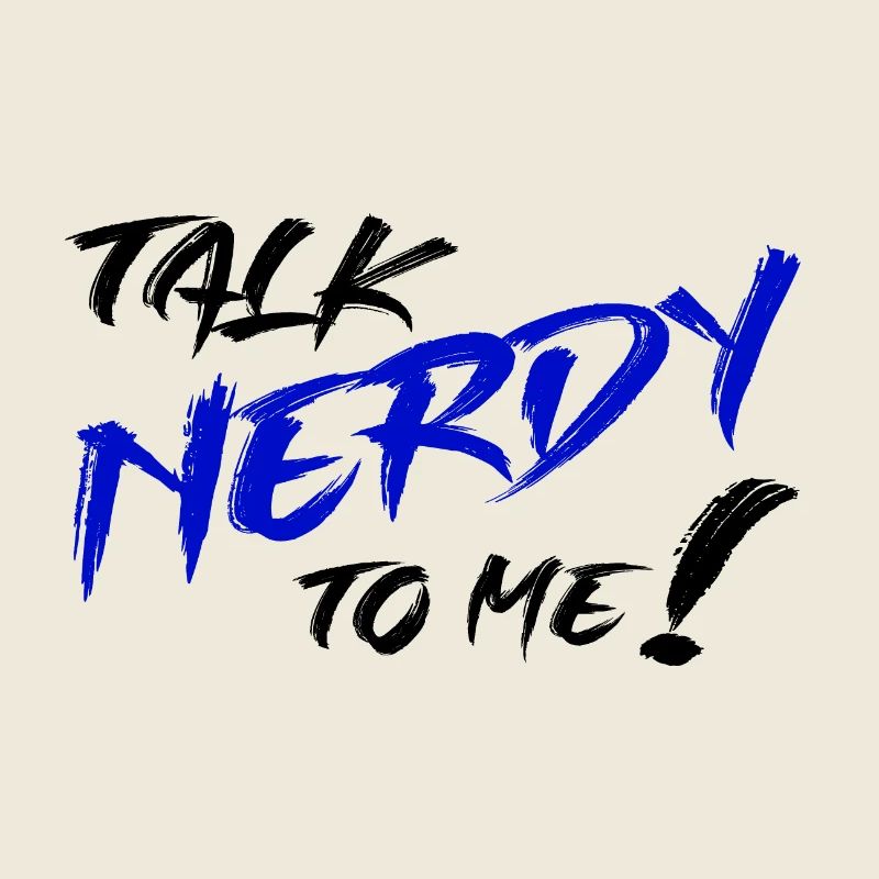 Nerd Graffiti Blau