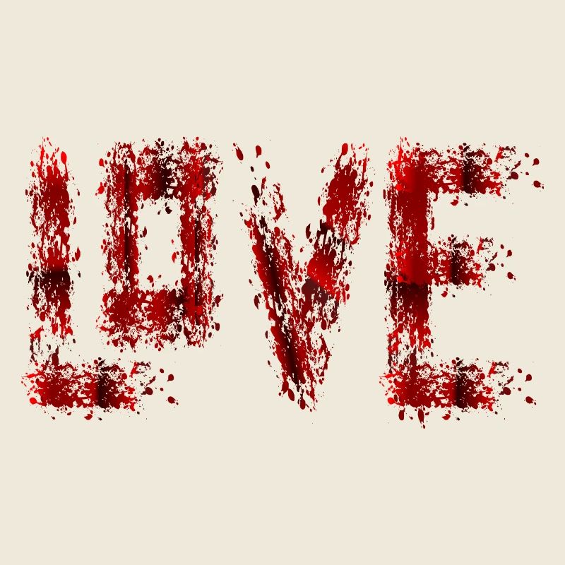 Blood Splatter Grunge Love Typography