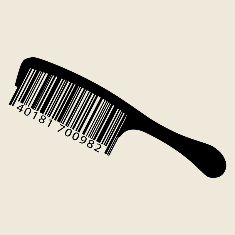 Illustration peigne avec code-barre