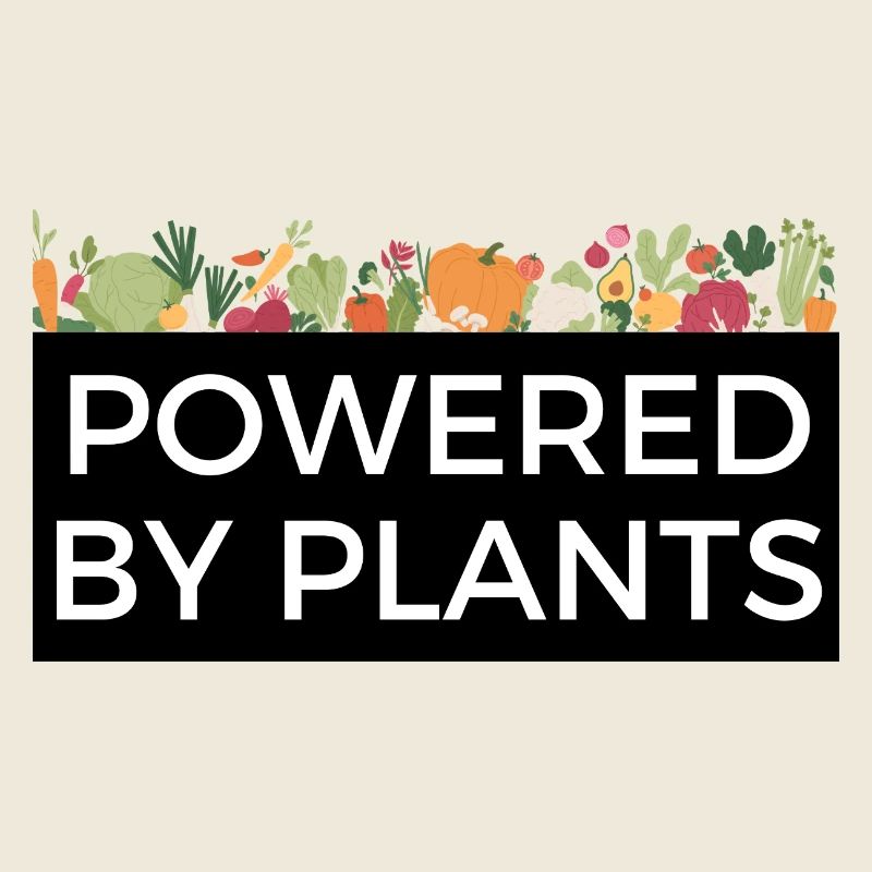 Powered by Plants Tee Design Veggie