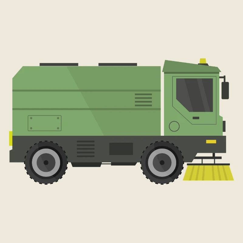 Camion balayeuse de voirie