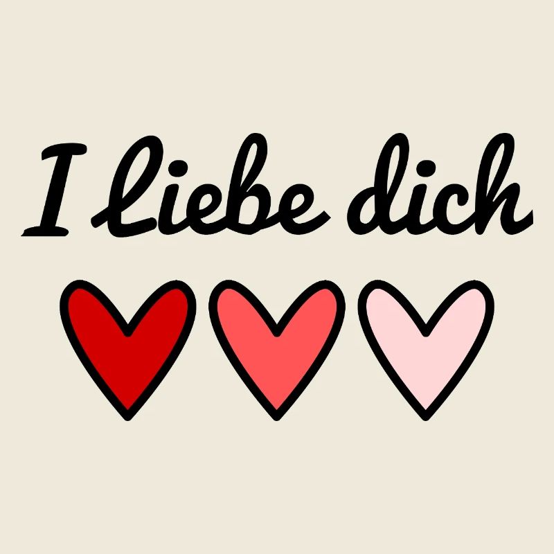 ICH LIEBE DICH. ICH LIEBE DICH. HERZ. PAAR.