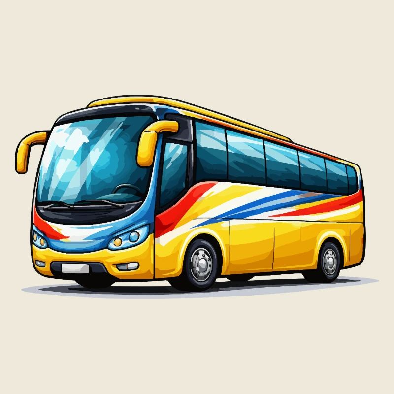 Reisebus Kunstdruck