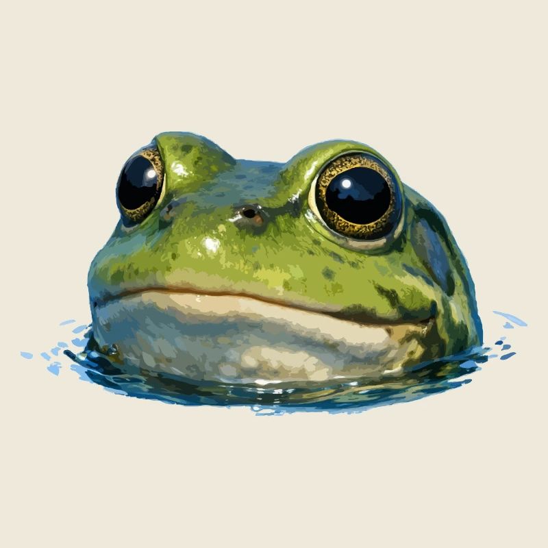 Éclat d’eau de tête de grenouille