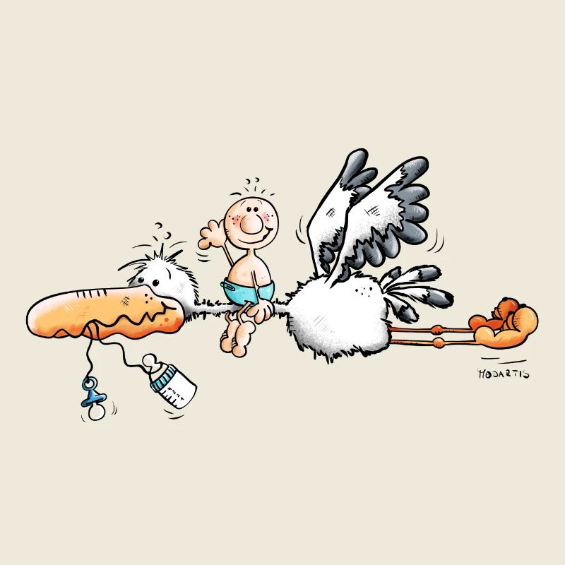Cigogne apporte bébé