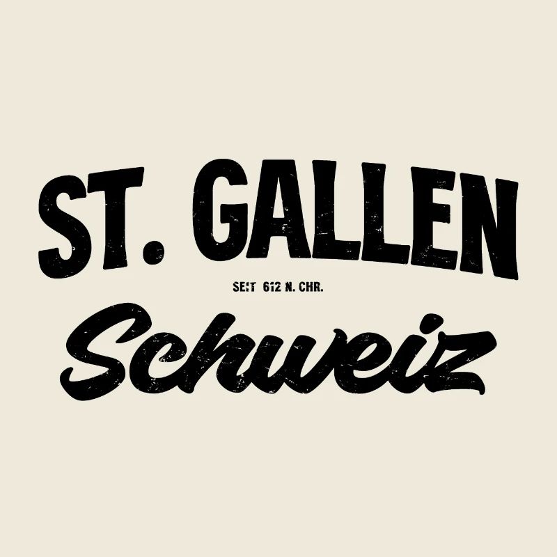 Lettrage de Saint-Gall, Suisse