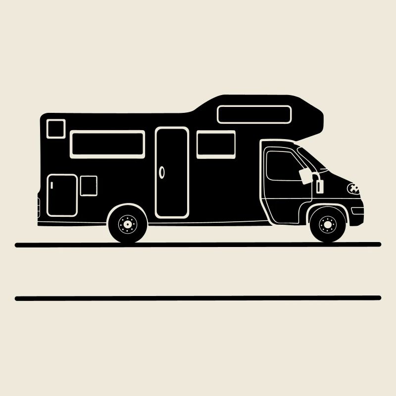 Camper-Silhouette mit Namensraum