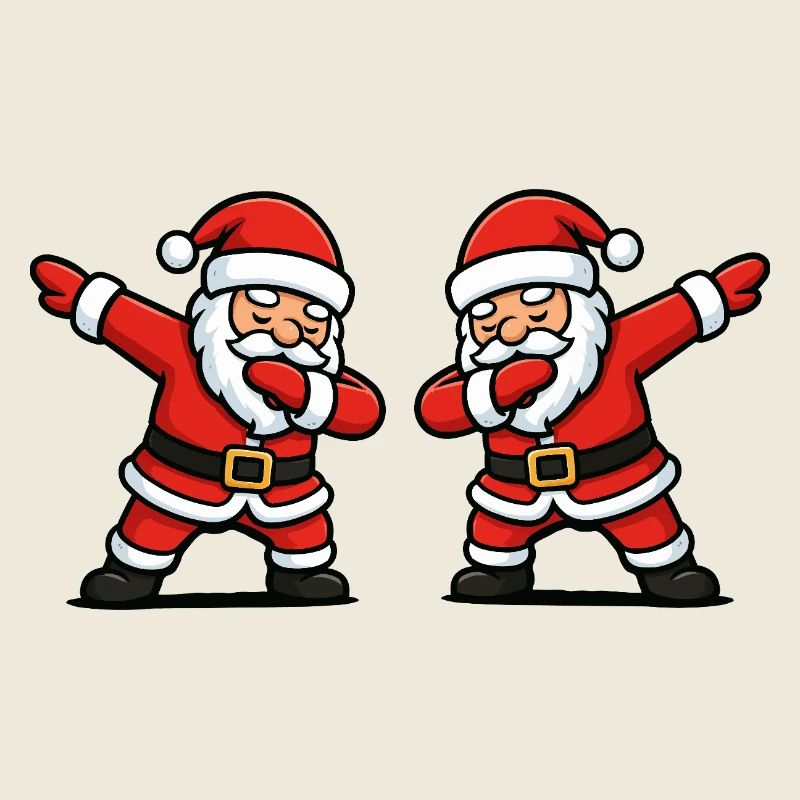 Santa Dab Tanzen Comic