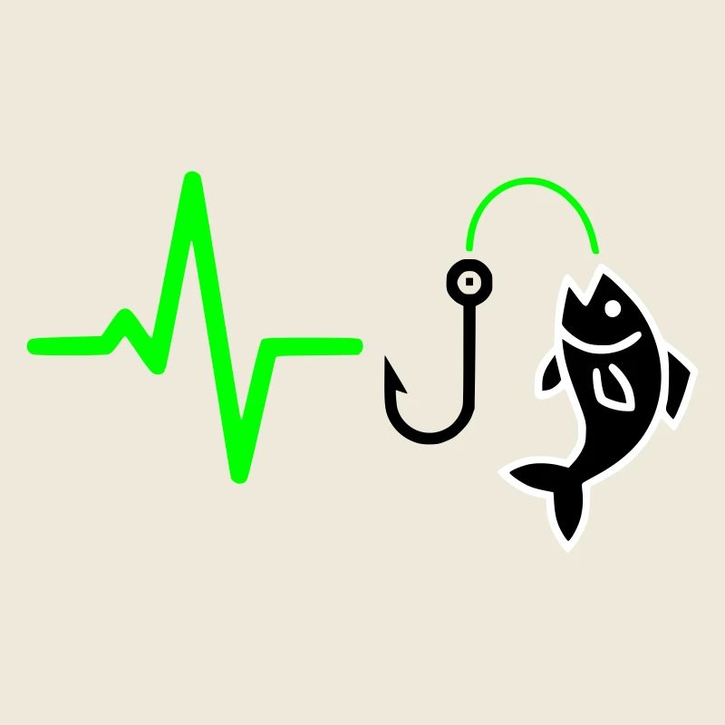 Angler Puls Fisch Silhouette