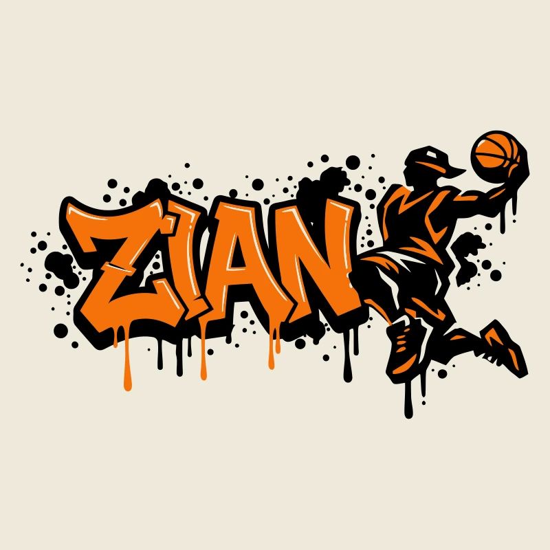 Zian Graffiti Dunk Orange
