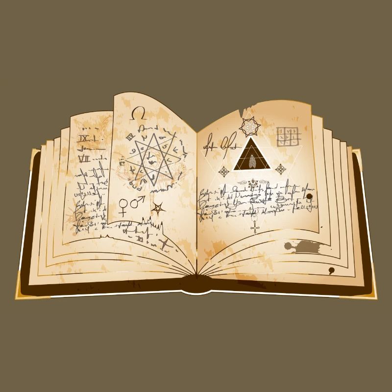 ancient magic book with ancient spells