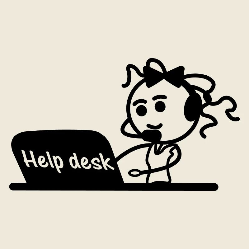 Helpdesk-Sekretärin mit Mikrofon und Headset