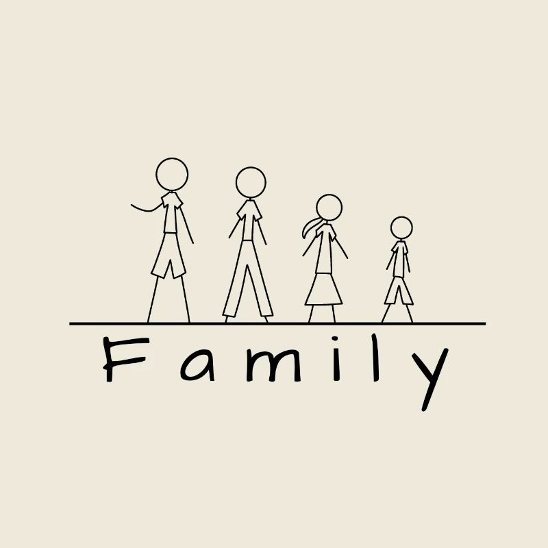 Strichmännchenfamilie