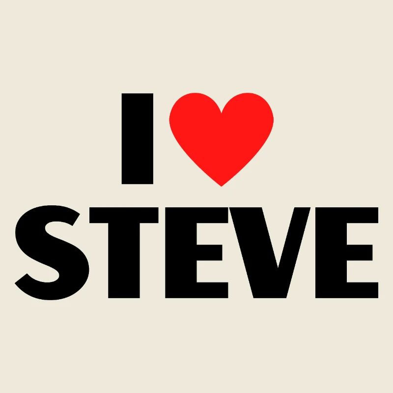 I love Steve Rotes Herz Liebe Fan Geschenk