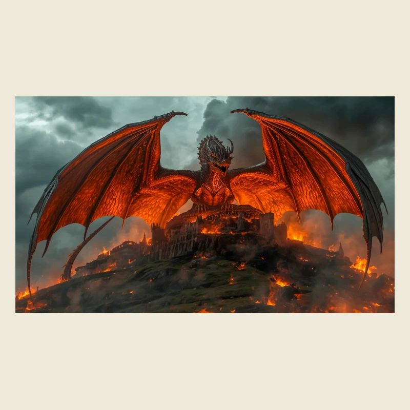 Ein Drache bedroht Beowulfs friedliches Königreich