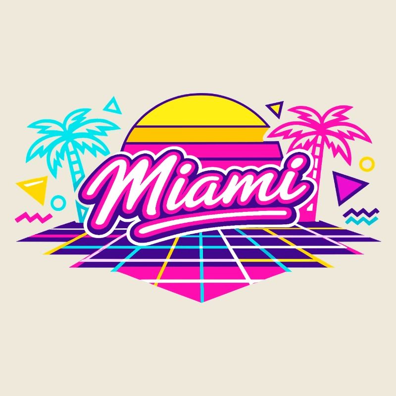 Idée cadeau de style néon disco à Miami
