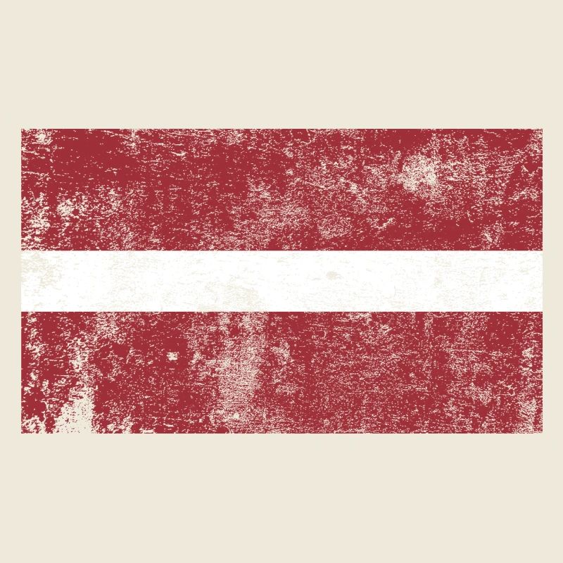 Latvia Flag Flag Grunge Retro Vintage