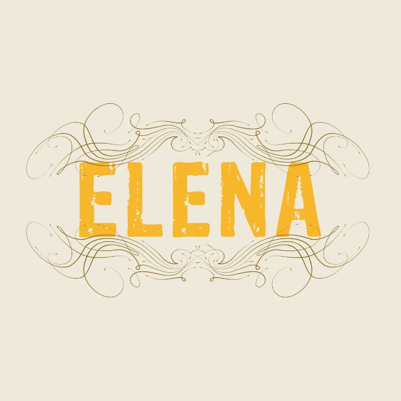 Lettrage ELENA décoré