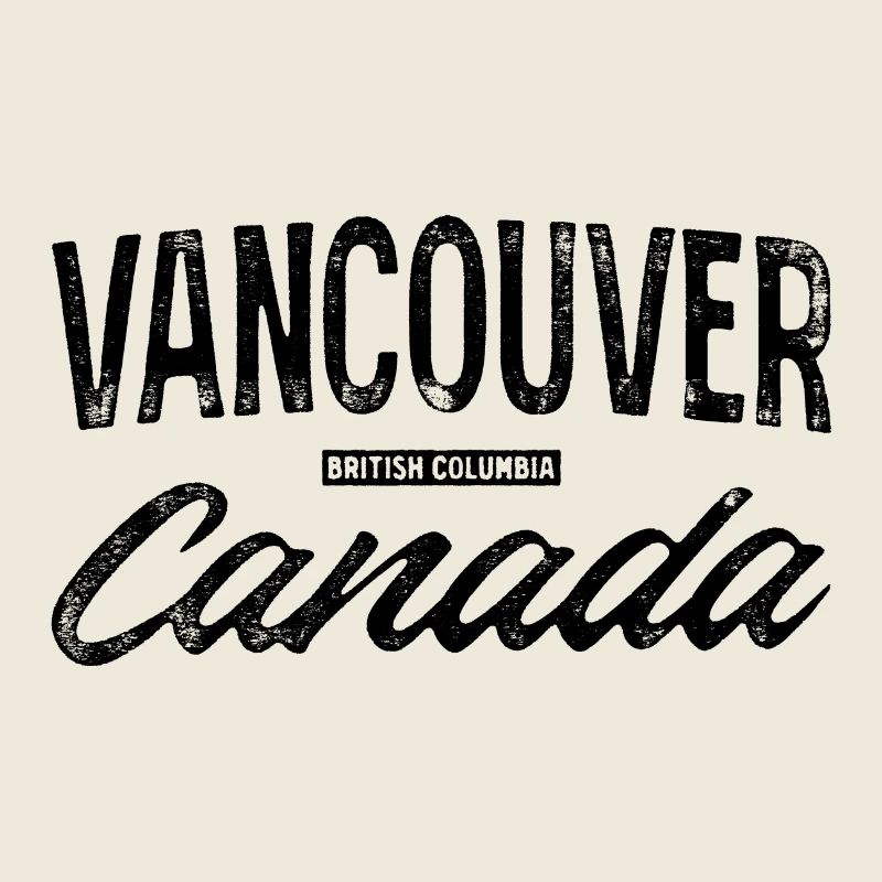 Vancouver, Canada, Rétro Lettering Design