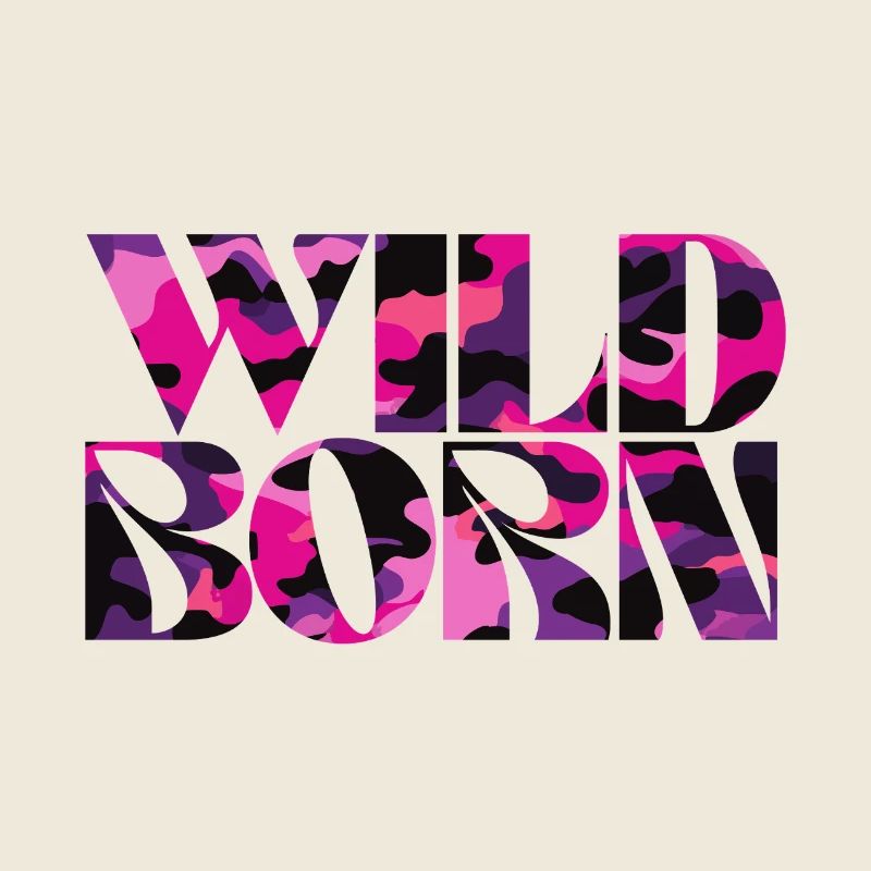 Camouflage Pink World Message Design