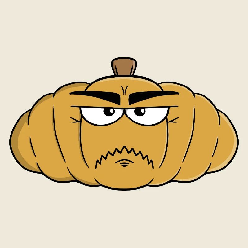 Expressive Furious Grumpy Pumpkin