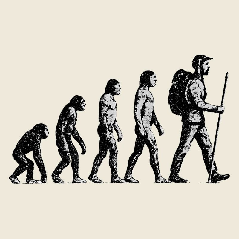 Evolution zum Wandersmann Grunge Design