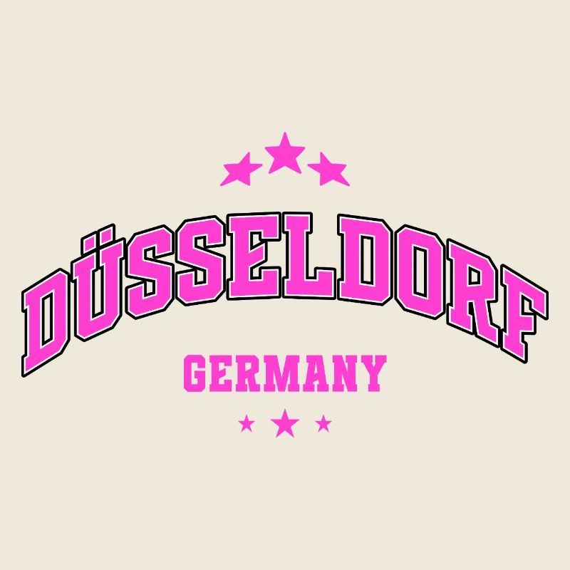 Dusseldorf Pink Arc Logo Tee