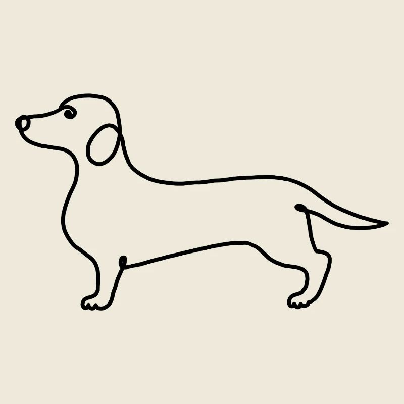 Minimalismus Dackel moderne Illustration