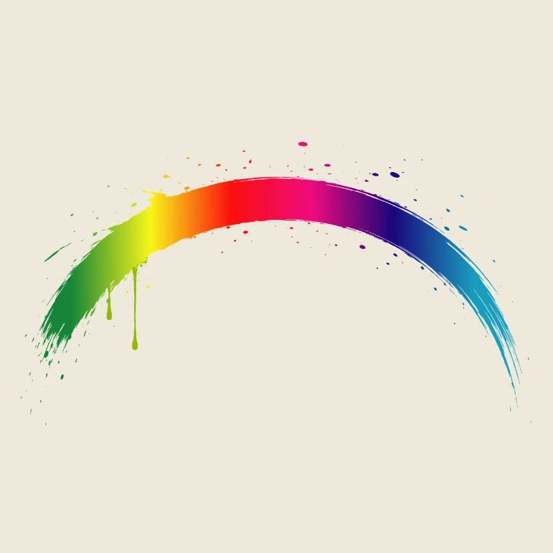 Regenbogen Bogen Farbverlauf Splash Kunst