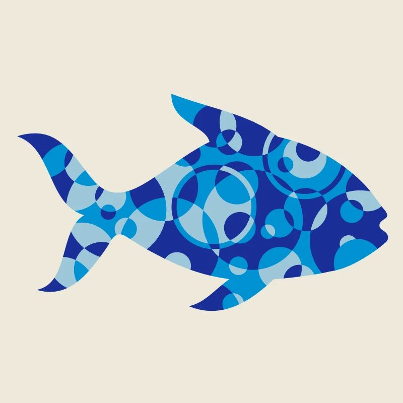 A fish made of shapes and patterns